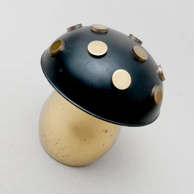 Deckeldose Pilz A.W. Wien Art Deco Messing - Bild 1 von 4