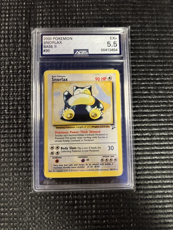 2000 POKEMON BASE SET 2 #30 SNORLAX - AGS 5.5 - Image 1 of 1