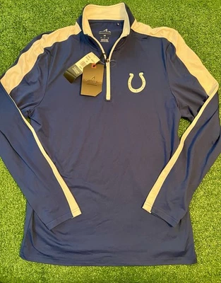 NFL Long Sleeve Antigua Indianapolis Colts 1/4 Zip Men’s Size Medium Blue NWT - Image 1 of 4