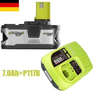 For ryobi p108 18v lithium Akku 18Volt 7.0AH Cordless Akku + P117B Charger Tools - Bild 1 von 10