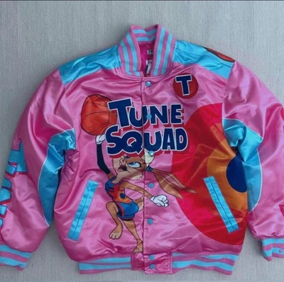 NEW!  RARE (Space Jam) Looney Tunes pink  Galaxy Bomber  Size- XL - Image 1 of 4