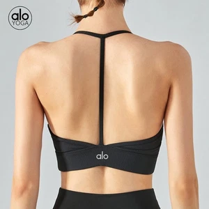 Reggiseno sportivo AIo Yoga a forma di T gilet fitness da appendere collo cinturino top abbigliamento donna - Foto 1 di 12