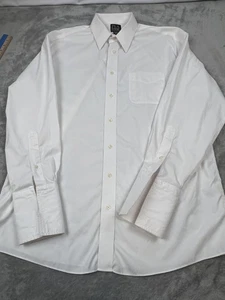 Jos A Bank French Cuffs Shirt Men 16.5 34 White Dress Button Up Traveler Cotton - Picture 1 of 11