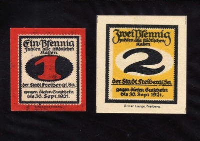 FREIBERG - GERMANY NOTGELD  -   1, 2 PFENNIG - Image 1 of 2