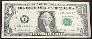 2009 Atlanta $1 Bill Bookend Lucky 23’s Semi-Radar Fancy Numbers Note - Picture 1 of 2