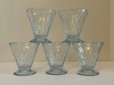 Винтажный MCM Fostoria барокко синий ликер коктейльные очки ар-деко набор из 5 - Изображение 1 из 4