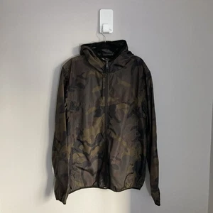 Mens Camo Jacket XL Brave Soul Green Track Windbreaker - Picture 1 of 8
