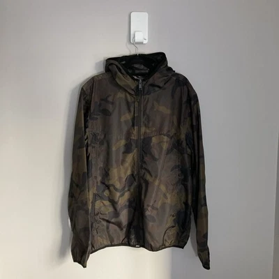 Mens Camo Jacket XL Brave Soul Green Track Windbreaker - Image 1 of 4