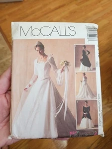 McCall's Sewing Pattern 3449 SZ 14-18 Alicyn Victorian Wedding Dress Bridal, UC - Picture 1 of 3