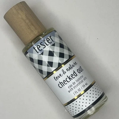 Love & Nature CHECKED OUT Eau de Toilette Perfume Spray 2 fl. oz. TESTER - COMPLETO Foto 1 de 3