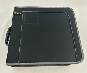 Targus CD DVD Blu Ray Case 320 Slots Black Vinyl  Binder Holder W/Handle - Picture 1 of 13