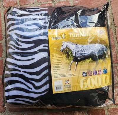Nuevo 75" Tough1 600D Impermeable Participación Medio Pesado Caballo Manta Cebra Foto 1 de 4