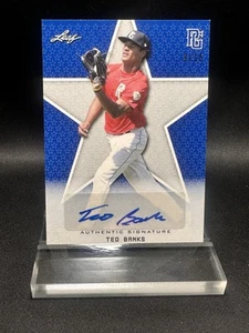 Teo Banks Autentica Firma 2020 Foglia Gioco Perfetto Blu Nazionale /15 #BA-TB1 - Foto 1 di 2