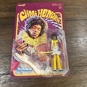Jimi Hendrix Reverse Album Colors Wave 3 Super7 Reaction Figure Box Damaged - Picture 1 of 3