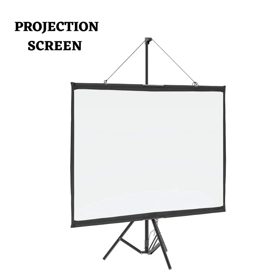 Manual Projection Screen with Tripod Home Theater Presentation Screen 1:1 vidaXL - Image 1 of 4