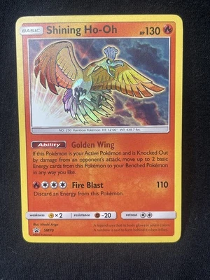  Pokémon Shining Ho-Oh SM70 Black Star Promo Shining Legends Sol y Luna Foto 1 de 3