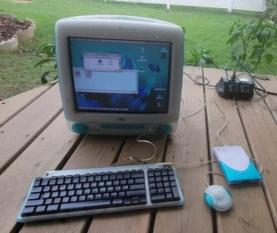 Apple iMac G3/233 Blueberry  Blue Keybd, Mouse OSX OS9 - Image 1 of 4