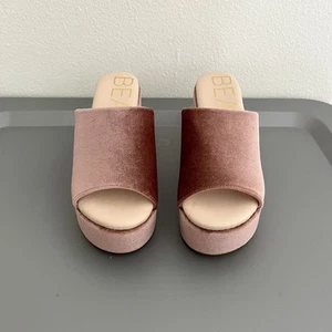 Beach by Matisse Rose Velvet Terry Platform Sandals Sz 6 - Picture 1 of 12