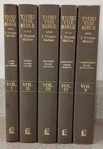 Thru The Bible J. Vernon McGee 5 Volume Commentary Set Hardcover Thomas Nelson - Picture 1 of 23
