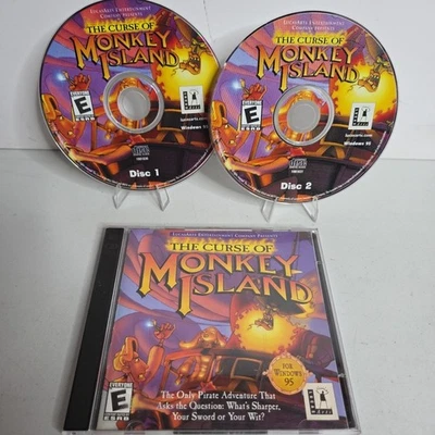 The Curse of Monkey Island PC Game CD-ROM, 1997, LucasArts Windows 95 Vintage  - Image 1 of 4