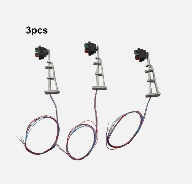 3pcs model railway N ratio 1:160 track signal 2-LED green red Block light - Image 1 of 4