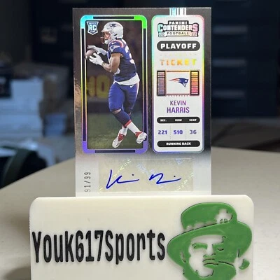 2022 Panini Contenders Playoff Ticket Autograph Auto #238 Kevin Harris /99 RC - Image 1 of 3