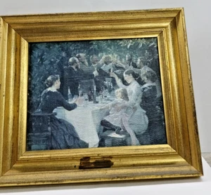 Vintage Hip Hip Hurrah Original Master Miniature Rare Picture Hand Painted Art - Picture 1 of 4