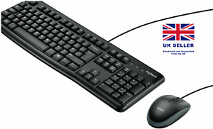Logitech MK120 USB Wired 3 Button Mouse and Spill-Resistant Keyboard