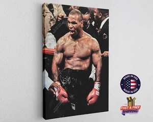 Mike Tyson Boxeo Final Knock Lienzo Decoración Arte de Pared Impresión Habitación Pintura - Imagen 1 de 6