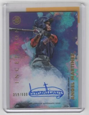 2021 Bowman Inception Baseball Angel Martinez Rookie Auto 359/600 Cleveland - Image 1 of 2