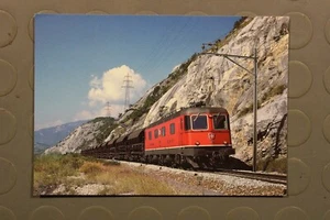 Cartolina Treni Locomotiva Elettrica Re 6/6 11637 tratto Salgesch Leuk 1986 - Imagen 1 de 1