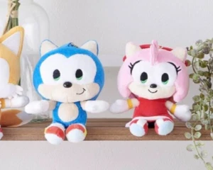 Sonic the Hedgehog Sonic & and Amy Juego de 2 Amigos Peluche Mascota Llavero Nuevo - Imagen 1 de 24