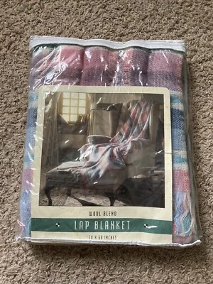 Vg Lap Blanket Heartland Throw Plaid 50in × 60in Soft, Wool Blend  New - Image 1 of 2