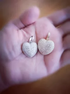Collana donna con ciondolo cuore 1,50 ct diamante simulato argento placcato oro 14 kt - Foto 1 di 12