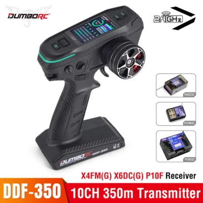 DUMBORC DDF-350 2.4G Transmitter+Receiver 10CH LCD FHSS Radio for RC Car Boat - Image 1 of 4