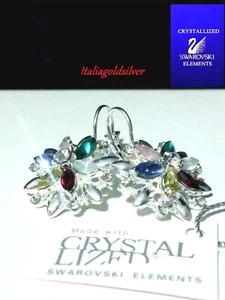 Orecchini Donna  SWAROVSKI Gioielli  ORIGINALI Argento ORO Ragazza Cristalli New - Foto 1 di 10
