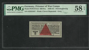 Germany : 1 Reichspfennig Prisoner War Camps ; PMG : Choice UNC 58 (Ref 2032) - Picture 1 of 2