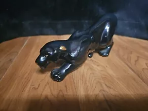 1994 Lenox "Midnight Prowl" Porzellan Black Panther verziert 24 Karat Gold - Bild 1 von 5