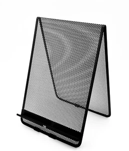 Office Book Stand,Black,Open Metal Grill,Lower Lip,12.3"l x 9"w x 6.3"d,Staples - Picture 1 of 5