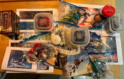 11 Lego Bionicle Sets:8556/8566/8567/8568/8570/8571/8572/8574/8576/8592/8618 - Image 1 of 4