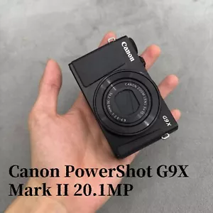 97% NEW Canon PowerShot G9X Mark II Black 20.1MP 3x Optical Zoom Digital Camera - Picture 1 of 5
