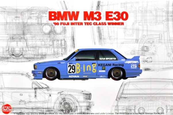 1/24 BMW M3 E30 BING JTCC Fuji Inter TEC Class Winner '90 Nunu Beemax PN240 - Immagine 1 di 1