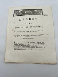 Impression du journal des opérations militaires de la campagne - 1792 - Picture 1 of 2