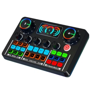 Live Sound Card Podcast Production Studio Equipment for Live Streaming Singing - Zdjęcie 1 z 12