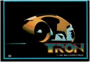TRON MOVIE 1981 DISNEY TRADING CARDS DONRUSS 1982 BRUCE BOXLEITNER BASE CARD 32