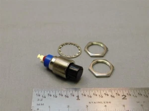 3 Apem 301T1ZBE2 SPST Ft. or Rear Panel Mount 15/32" Bushing Pushbutton Switches - Picture 1 of 1