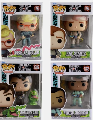 The Real Ghostbusters Funko Pop! Venkman, Ray, Winston, Egon+Slimer Set 4Pack