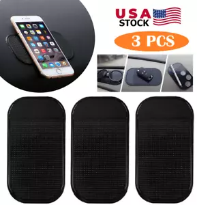 3Pcs Car Magic Anti-Slip Dashboard Sticky Pad Non-slip Mat GPS Cell Phone Holder - Picture 1 of 13
