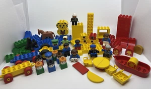 LEGO DUPLOS Figures Vehicles Animals Boat & Bricks Lot of 106 Pieces - Picture 1 of 9