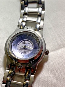 Nixon The Grace Watch Women Silver Tone purple Dial Date no Battery - Picture 1 of 8
